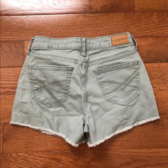 Olive Green Jean Shorts - Picture 2 of 4